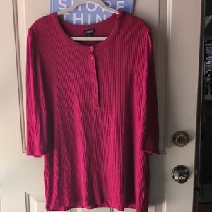 Torrid Red Ribbed Top